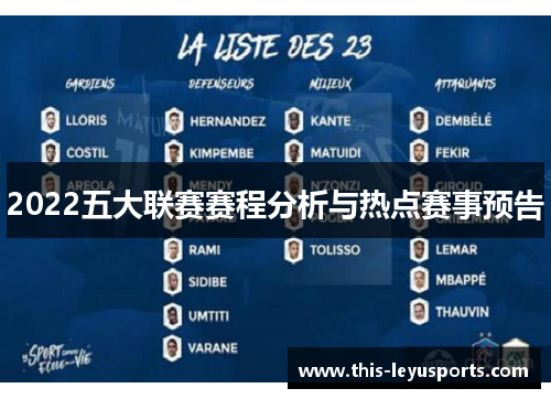 2022五大联赛赛程分析与热点赛事预告